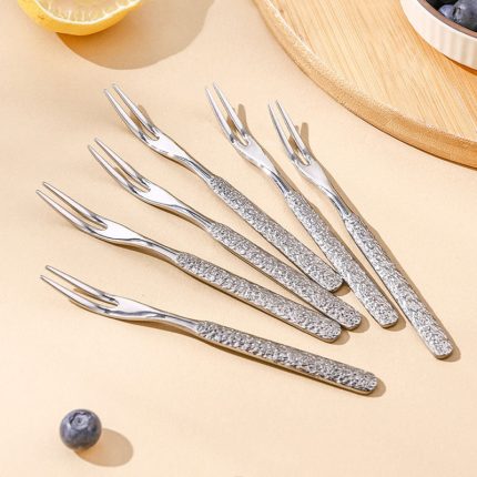 316 Stainless Steel Ice-Patterned Fruit Fork